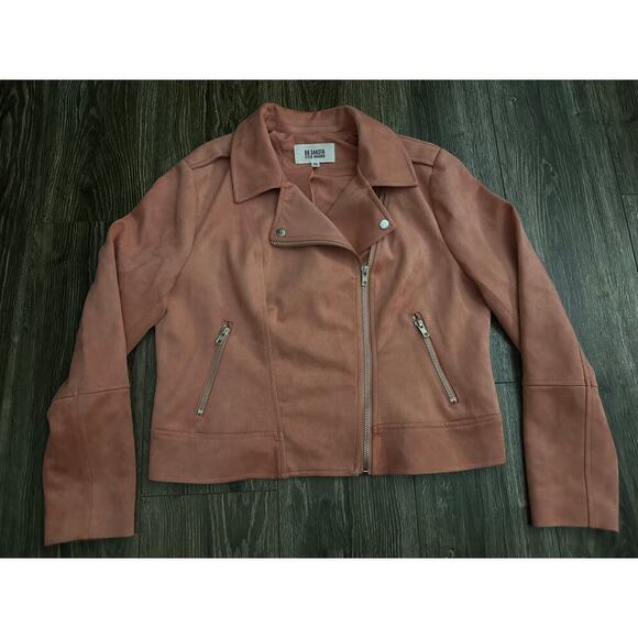 Steve Madden Jackets & Blazers - BB Dakota Steve Madden Pink Faux Suede Moto Jacket Women’s Size XL